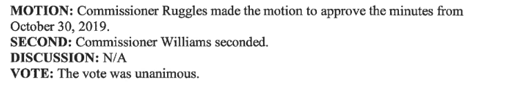 minutes approved on Dec 4 for Oct 30 meeting that is a period of 35 days 